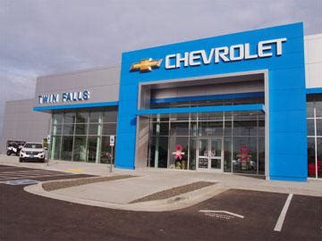Twin falls chevrolet - Located just south of the Snake River and I-84 in Twin Falls, Idaho, Twin Falls Chevrolet offers a wide selection of Chevy cars, trucks and SUVs to buy or lease. Visit us today to get advice from our Chevrolet experts or research vehicles online. Getting you the car you want at a price you love is our goal, and it's a big reason why we have ...